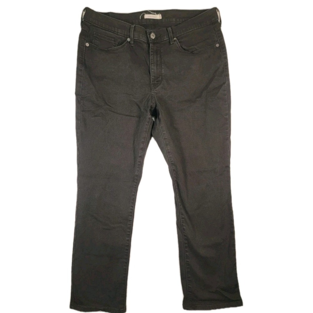 Levi's Classic Straight Leg Jeans Women's Size 16 Black Wash Stretch Denim